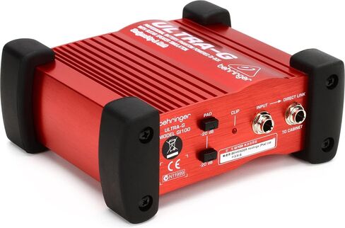 Behringer Ultra-G GI100 1-channel Active Guitar Direct Box (2-pack) Bundle in Kuwait