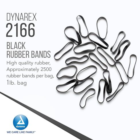 أربطة مطاطية سوداء من Dynarex - أربطة مرنة لآلات الوشم الملفوفة 12 و13 - أربطة مطاطية للوشم قابلة لإعادة الاستخدام - حقيبة بوزن 1 رطل، حوالي 2500 قطعة - علبة واحدة، 25 كيسًا in Saudi Arabia