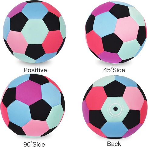 كرة قدم من القماش الناعم مقاس 4 من KUYOTQ، كرة قدم آمنة وناعمة للأطفال في الأماكن المغلقة لممارسة كرة القدم للشباب، كرة تدريب منزلية خفيفة الوزن للمراوغة والشعوذة في المنزل in Kuwait