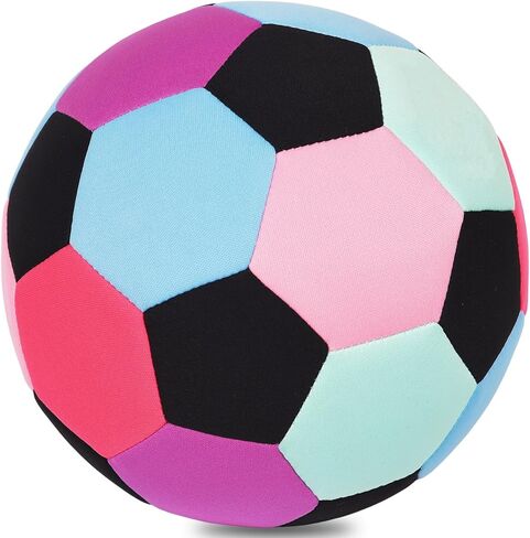 كرة قدم من القماش الناعم مقاس 4 من KUYOTQ، كرة قدم آمنة وناعمة للأطفال في الأماكن المغلقة لممارسة كرة القدم للشباب، كرة تدريب منزلية خفيفة الوزن للمراوغة والشعوذة في المنزل in Kuwait