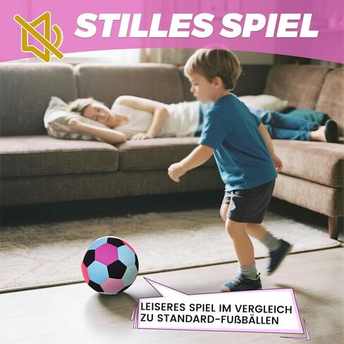 كرة قدم من القماش الناعم مقاس 4 من KUYOTQ، كرة قدم آمنة وناعمة للأطفال في الأماكن المغلقة لممارسة كرة القدم للشباب، كرة تدريب منزلية خفيفة الوزن للمراوغة والشعوذة في المنزل in Kuwait