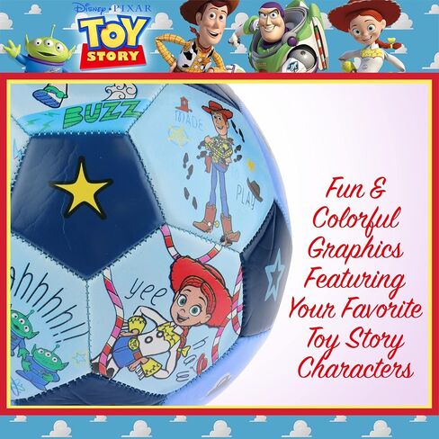 Disney Pixar Toy Story Soccer Ball, Stars Design Youth Kids Mini Soccer Ball, Blue, Size 3 in Saudi Arabia