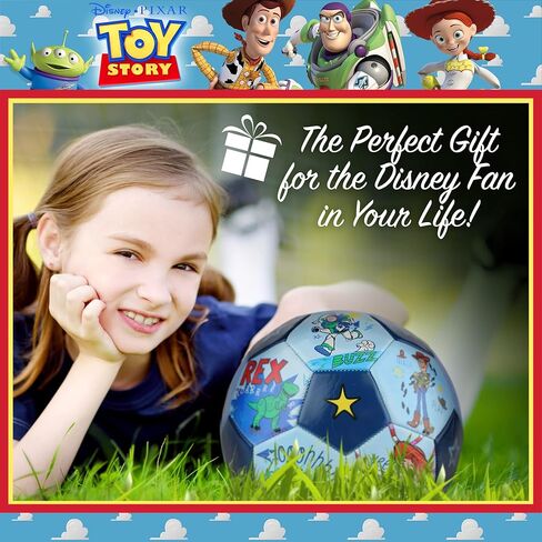 Disney Pixar Toy Story Soccer Ball, Stars Design Youth Kids Mini Soccer Ball, Blue, Size 3 in Saudi Arabia