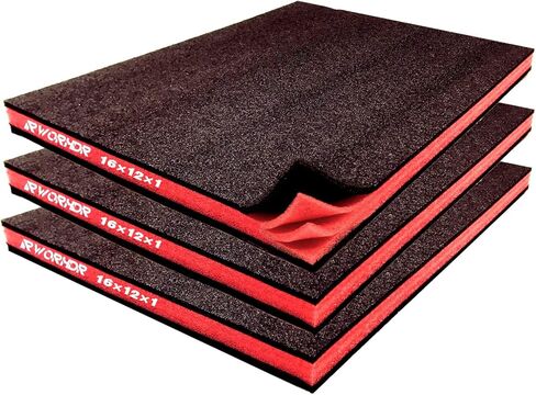 Tool Box Foam 3Pack, 16x12x1 Inch Kaizen Foam Inserts for Hard Cases & DIY, Professional Shock-Absorption Liners for Ultimate Tool Protection in Saudi Arabia