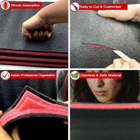 Tool Box Foam 3Pack, 16x12x1 Inch Kaizen Foam Inserts for Hard Cases & DIY, Professional Shock-Absorption Liners for Ultimate Tool Protection in Saudi Arabia