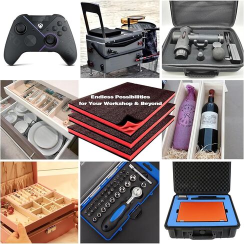 Tool Box Foam 3Pack, 16x12x1 Inch Kaizen Foam Inserts for Hard Cases & DIY, Professional Shock-Absorption Liners for Ultimate Tool Protection in Saudi Arabia