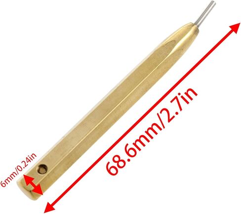 Brass violin alloy wrench 66x7mm/ 2.59x0.27 inch violin shoulder rest shaft screwdriver wrench tool violin chin rest screw key chin rest screw key suitable for most violins 1pcs in Saudi Arabia