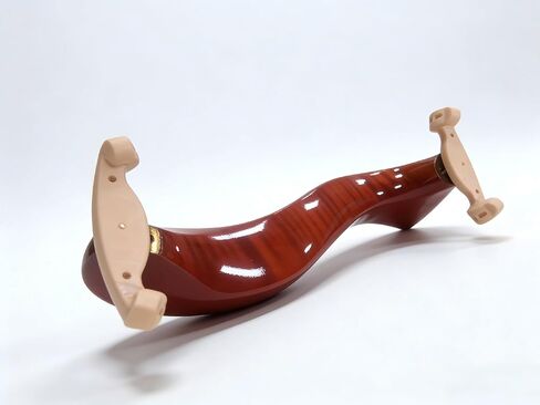AKLOT Violin Shoulder Rest 4/4 & 3/4: Made of solid white pine, Burgundy Tiger Stripe Finish, Thick Breathable Sponge, Silicone Clamps Won’t Damage Varnish, Ergonomic Design (03） in Kuwait