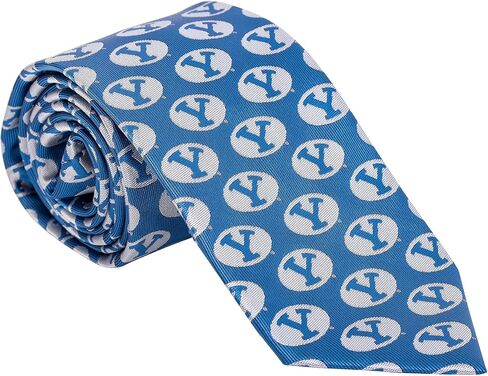 Desert Cactus Brigham Young University Neck Tie BYU Cougars 100% Polyester Necktie with Logo, Officially Licensed (Style B) in Saudi Arabia