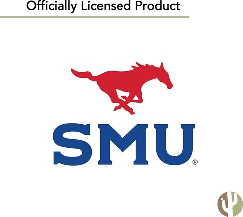 ربطة عنق من Desert Cactus Southern Methodist University SMU Mustangs 100% بوليستر مع شعار، مرخصة رسميًا (النمط B) in Saudi Arabia