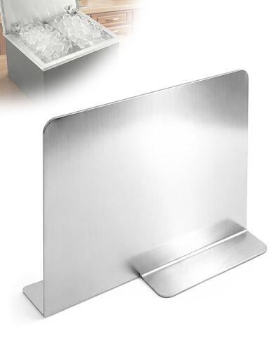 قسم صندوق الثلج التجاري من الفولاذ المقاوم للصدأ مقاس 12 بوصة ارتفاع - 14.5 بوصة طول × 5 بوصة عمق مقسم 304 عالي التحمل، منظم قابل للإزالة لصندوق الثلج والبار وثلاجة المطعم in Kuwait