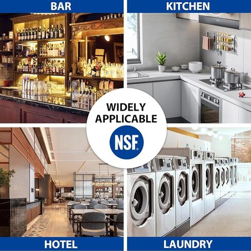 APLSS NSF All 430 رف جداري من الفولاذ المقاوم للصدأ مقاس 14 × 36 بوصة 230 رطل، رف تثبيت عائم للاستخدام التجاري والسكني in Saudi Arabia