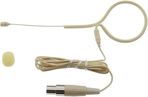 X153 ميكروفون سماعة رأس فردي 4Pin XLR TA4F لجهاز إرسال Shure ULX PGX SLX اللاسلكي BeltPack بيج أسود خيار أسمر (بني) in Saudi Arabia