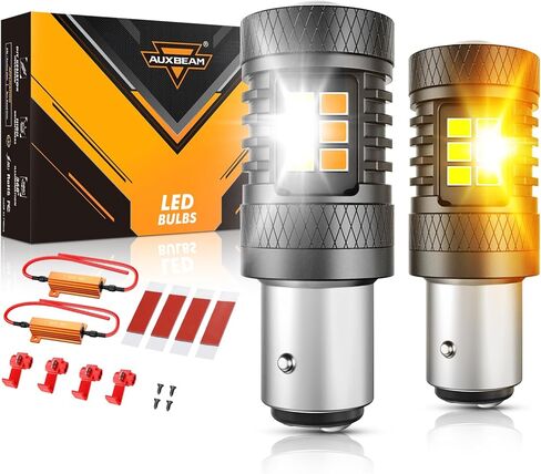 مصابيح إضاءة احتياطية Auxbeam 912 921 LED، استبدال لمبة LED T15 W16W 912 خالية من الأخطاء في Canbus للأضواء الاحتياطية، أضواء عكسية، 6000 كلفن أبيض، حزمة من 2 in Kuwait