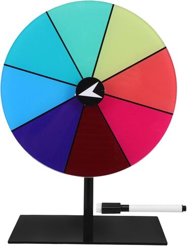 VICASKY Blank Wheel with Stand Acrylic Roulette Game for Parties Carnivals and Classroom Activities Effortless Operation Eye Catching Design in Kuwait