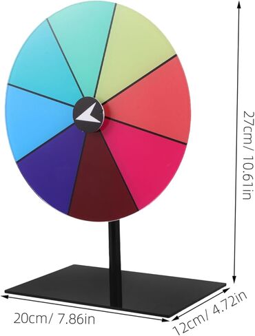 VICASKY Blank Wheel with Stand Acrylic Roulette Game for Parties Carnivals and Classroom Activities Effortless Operation Eye Catching Design in Kuwait