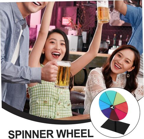 VICASKY Blank Wheel with Stand Acrylic Roulette Game for Parties Carnivals and Classroom Activities Effortless Operation Eye Catching Design in Kuwait