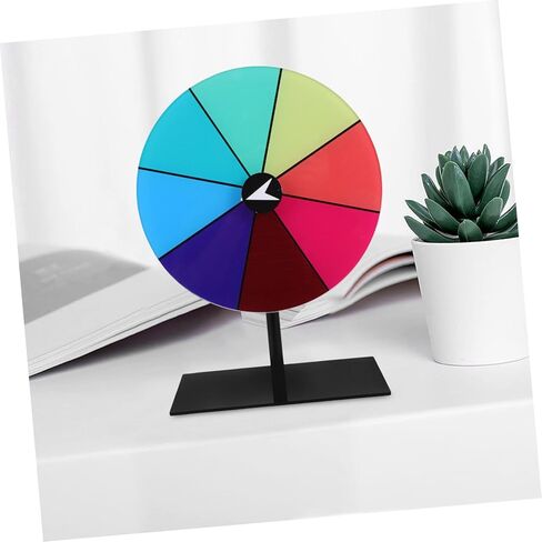 VICASKY Blank Wheel with Stand Acrylic Roulette Game for Parties Carnivals and Classroom Activities Effortless Operation Eye Catching Design in Kuwait