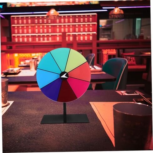 VICASKY Blank Wheel with Stand Acrylic Roulette Game for Parties Carnivals and Classroom Activities Effortless Operation Eye Catching Design in Kuwait