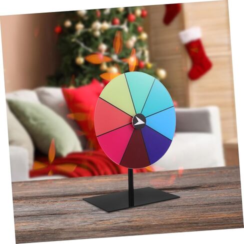 VICASKY Blank Wheel with Stand Acrylic Roulette Game for Parties Carnivals and Classroom Activities Effortless Operation Eye Catching Design in Kuwait