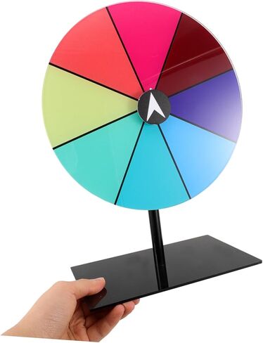 VICASKY Blank Wheel with Stand Acrylic Roulette Game for Parties Carnivals and Classroom Activities Effortless Operation Eye Catching Design in Kuwait