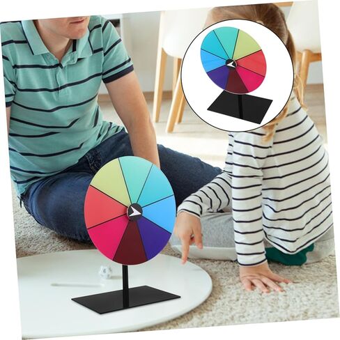 VICASKY Blank Wheel with Stand Acrylic Roulette Game for Parties Carnivals and Classroom Activities Effortless Operation Eye Catching Design in Kuwait