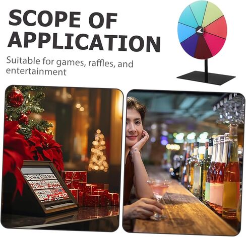 VICASKY Blank Wheel with Stand Acrylic Roulette Game for Parties Carnivals and Classroom Activities Effortless Operation Eye Catching Design in Kuwait