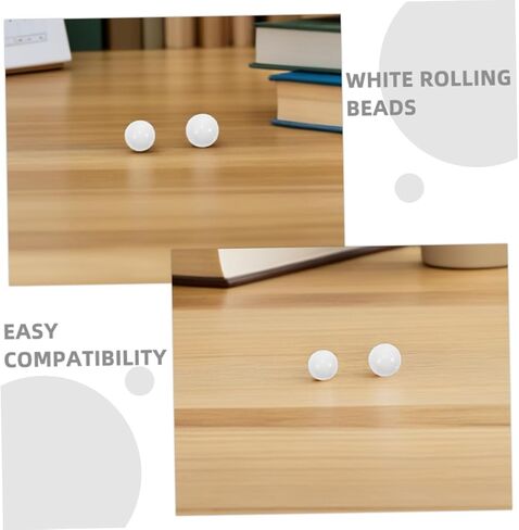 Toyvian 10pcs Acrylic Roulette Beads for Tabletop Games Versatile Gaming Props for Home Use Parties Bars Smooth Rolling White Balls for Roulette Wheels in Kuwait