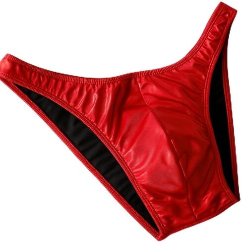 NPC,IFBB,WBFF Men's Bodybuilding Posing Trunks/Posing Fitness Suit - Shiny red in Kuwait
