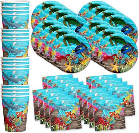 Birthday Galore Pink Little Dino Girl Dinosaur Party Supplies, 16 Sets of Plates, Napkins, Cups for Birthday, Kit for 16, Pink in Saudi Arabia