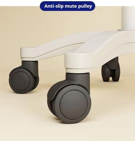 Round Thickened Dressing Stool with Wheels, Solid Color and Fashionable Surface in Saudi Arabia