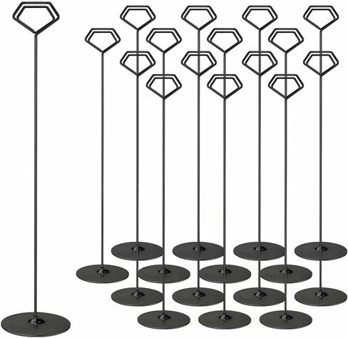 Urban Deco 12PK Table Number Holders 12 Inches Pentagram Place Card Holder Metal Table Card Holders, Picture Holders for Tables, Card Holder Stand for Wedding Décor-Gold in Saudi Arabia