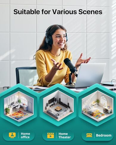 Soundsbay Mass Loaded Vinyl, Soundproof Wall Panels Self-adhesive, 12 Pack Square Mass Loaded Vinyl Soundproofing, 12''x12'' Soundproofing Panels for Walls, Home Office, Reccording Studio White in Kuwait