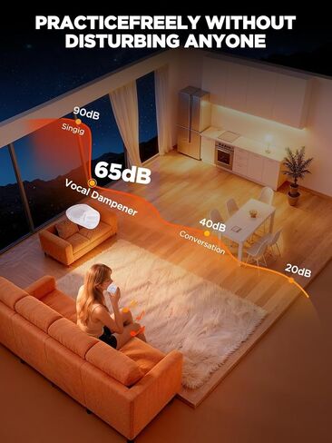 FVD1 Vocal Dampener, Transparent Voice Dampener for Singers Actors Performers, Ergonomic Voice Muffler, 25dB Noise Reducing Silencer for Singing Practice, Stress Relief, Warm-Up in Kuwait