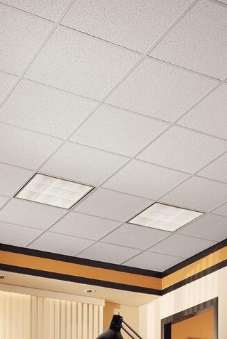Generic (16 Pack) - 24"" x 24"" Armstrong White Ceiling Tiles, Acoustic Ceilings for Suspended Ceiling Grid Cortega - 704A (2x2) in Saudi Arabia