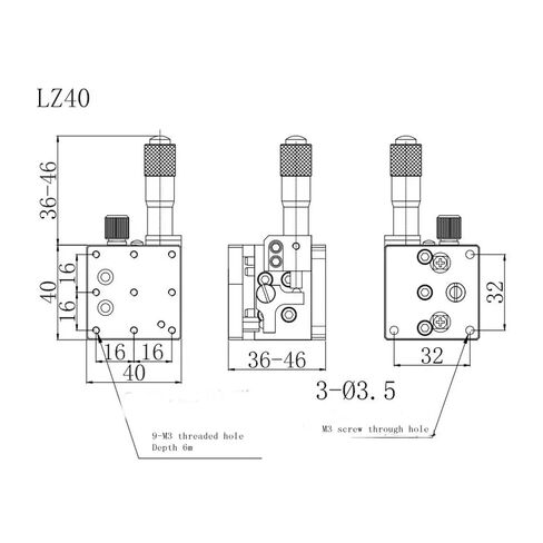 منصة الضبط الدقيق للمحور Z يدويًا LZ40 in Saudi Arabia