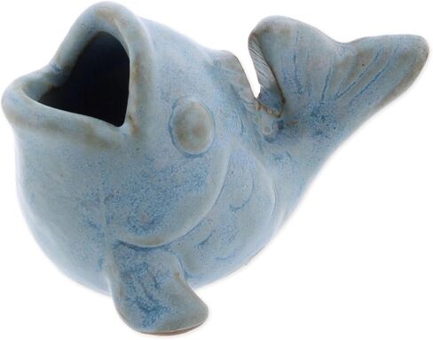 The Bridge Collection Whimsical Fish Toothpick Holder - Coastal Charm for Kitchen and Dining - Vintage Beach House Accent - Ocean Themed Kitchen Storage in Saudi Arabia