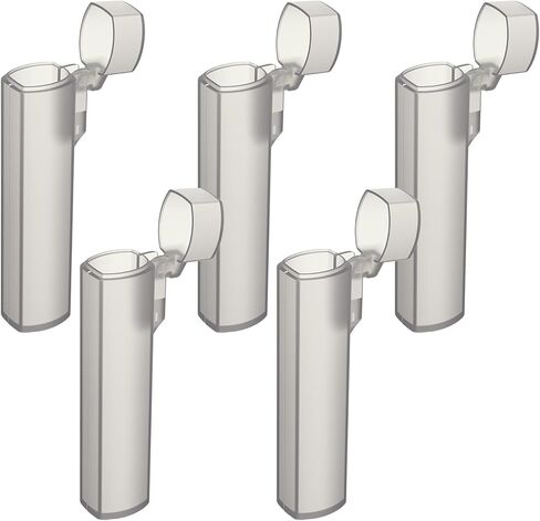 5Pcs Mini Toothpick Holder Dispenser - Clear Gray Travel Toothpick Container, Portable for Pocket Outdoor Travel Camping, Storing Cotton Swabs, Mini Safety Pin, Small Hair Clips in Saudi Arabia