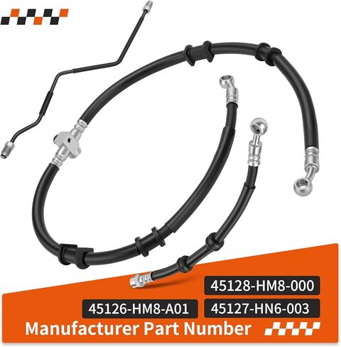 خط خرطوم الفرامل الأمامية ومجموعة الأنابيب لهوندا Sportrax 250 TRX250EX 2001-2005 45126-HM8-A01 45127-HN6-003 45128-HM8-000 in Saudi Arabia