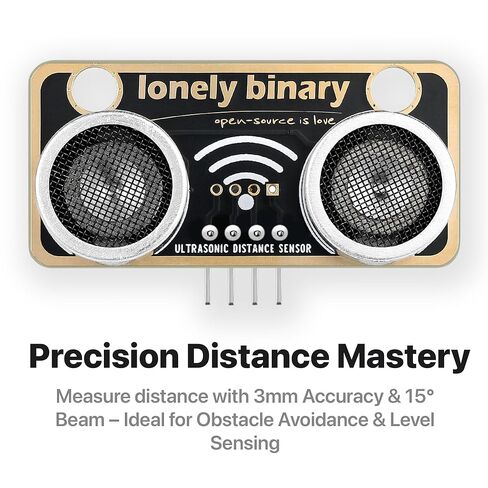 5 عبوات من مستشعر المسافة بالموجات فوق الصوتية - الإصدار الذهبي - يدعم 4 أوضاع (I2C، UART، 1-Wire، GPIO) HC-SR04 متوافق مع مشاريع Arduino وRaspberry Pi وESP32 in Kuwait