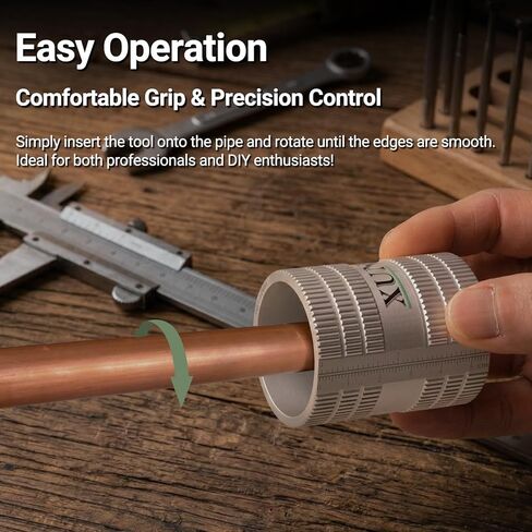 مخرطة أنابيب احترافية، مخرطة أنابيب داخلية وخارجية 1/4 بوصة إلى 1-1/4 بوصة، 45 شفرة فولاذية شديدة التحمل من سبائك 40Cr، أداة إزالة حواف الجسم من الألومنيوم للفولاذ المقاوم للصدأ والنحاس والبولي فينيل كلوريد in Kuwait