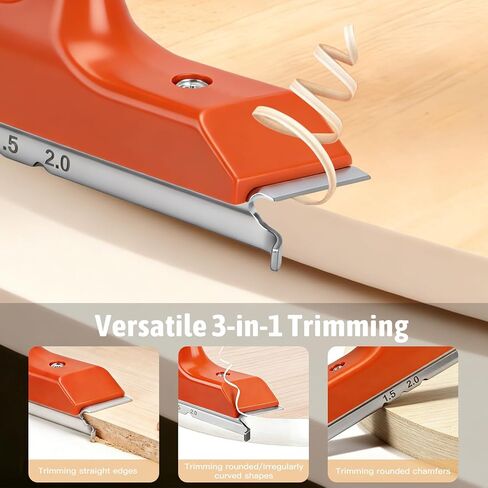 ماكينة تشذيب حواف 3 في 1 مع شفرتين بديلتين وحجر شحذ، قاطع حواف يدوي لـ 0.3-2 مم من مادة ABS وPVC، أداة شطب R1.5/R2 للحواف المستقيمة والخارجية المنحنية in Kuwait