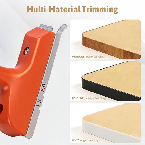 ماكينة تشذيب حواف 3 في 1 مع شفرتين بديلتين وحجر شحذ، قاطع حواف يدوي لـ 0.3-2 مم من مادة ABS وPVC، أداة شطب R1.5/R2 للحواف المستقيمة والخارجية المنحنية in Kuwait