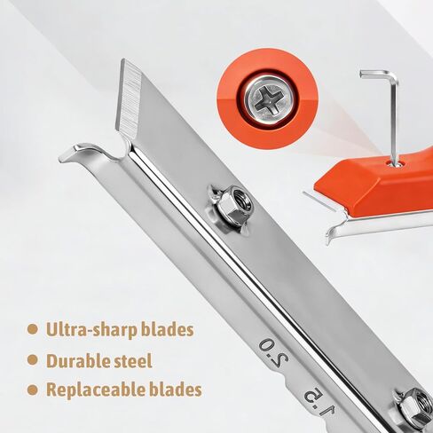 ماكينة تشذيب حواف 3 في 1 مع شفرتين بديلتين وحجر شحذ، قاطع حواف يدوي لـ 0.3-2 مم من مادة ABS وPVC، أداة شطب R1.5/R2 للحواف المستقيمة والخارجية المنحنية in Kuwait