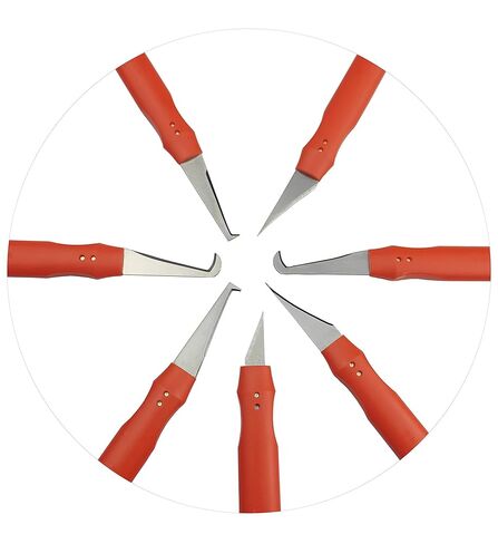 7pcs Plastic deburring Burr Knife Tool Flash Trimmer Plastic Parts Burr Scraper Flying Edge Burr Knife in Kuwait