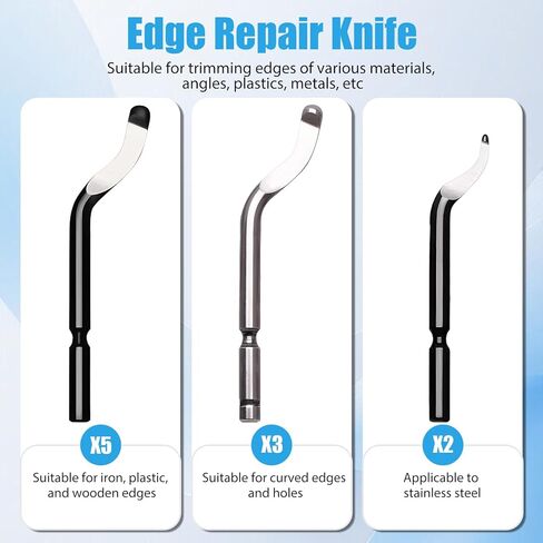 13pcs Deburring Tool with 10 High Speed Steel Blades, Deburring Tool 3D Printing with Micro Cutter Tweezers Deburrin Tool Set for Resin Plastic Metal in Kuwait