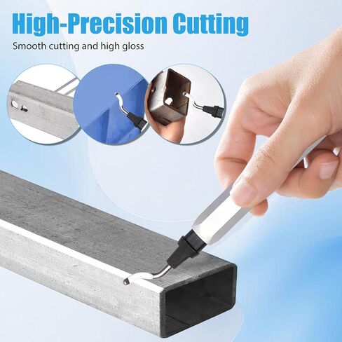 13pcs Deburring Tool with 10 High Speed Steel Blades, Deburring Tool 3D Printing with Micro Cutter Tweezers Deburrin Tool Set for Resin Plastic Metal in Kuwait