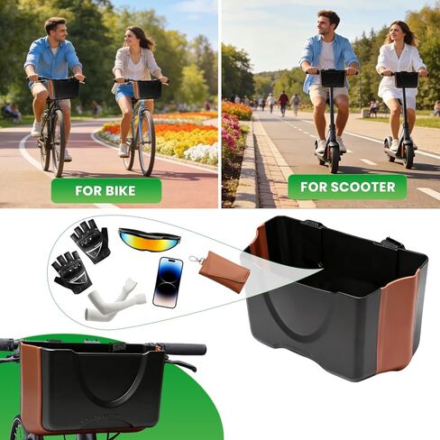 Foldable Bike Basket Detachable - Universal Fit for Bicycles, Scooters, Wheelchairs | Lightweight Storage for Commute, Keys, Wallets in Saudi Arabia