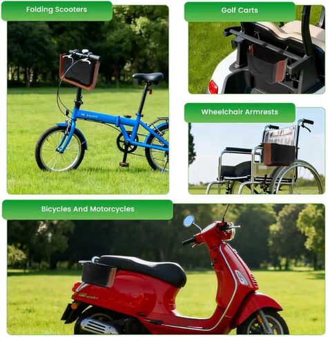Foldable Bike Basket Detachable - Universal Fit for Bicycles, Scooters, Wheelchairs | Lightweight Storage for Commute, Keys, Wallets in Saudi Arabia