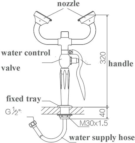 Laboratory Eyewasher, Full Copperbelt Hose, Emergency Eyewash Station, Double Nozzle Cleaner in Kuwait